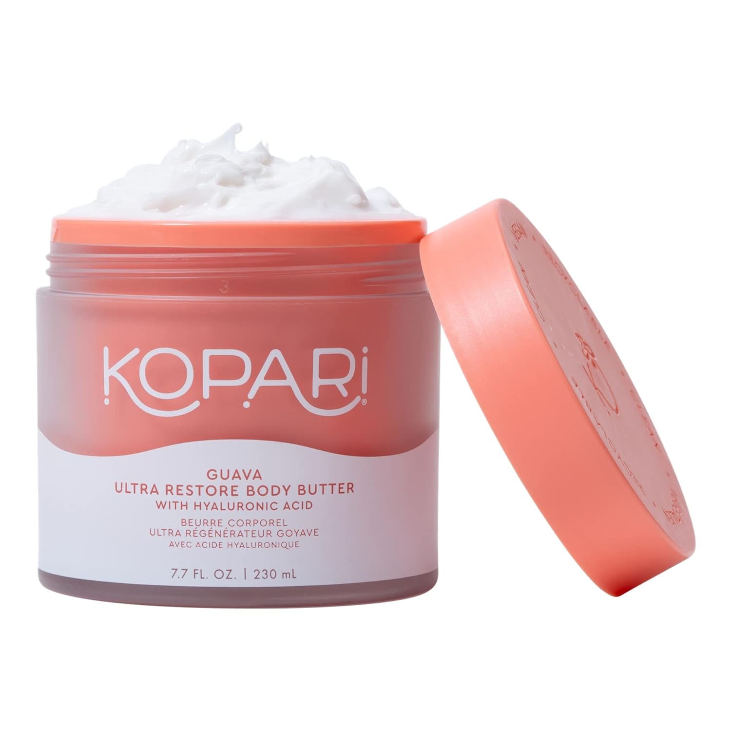 Kopari Guava Ultra Body Butter | Hyaluronic Acid, Antioxidants, Omegas Sweet Tropical Guava Scent | Vegan and Cruelty Free | 7.7 Ozand 